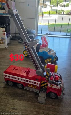 paw patrol transforming fire truck