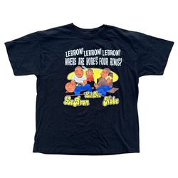 Vintage Lil Dez Kobe Bryant Lebron James Muppets Lakers Shirt Size XL