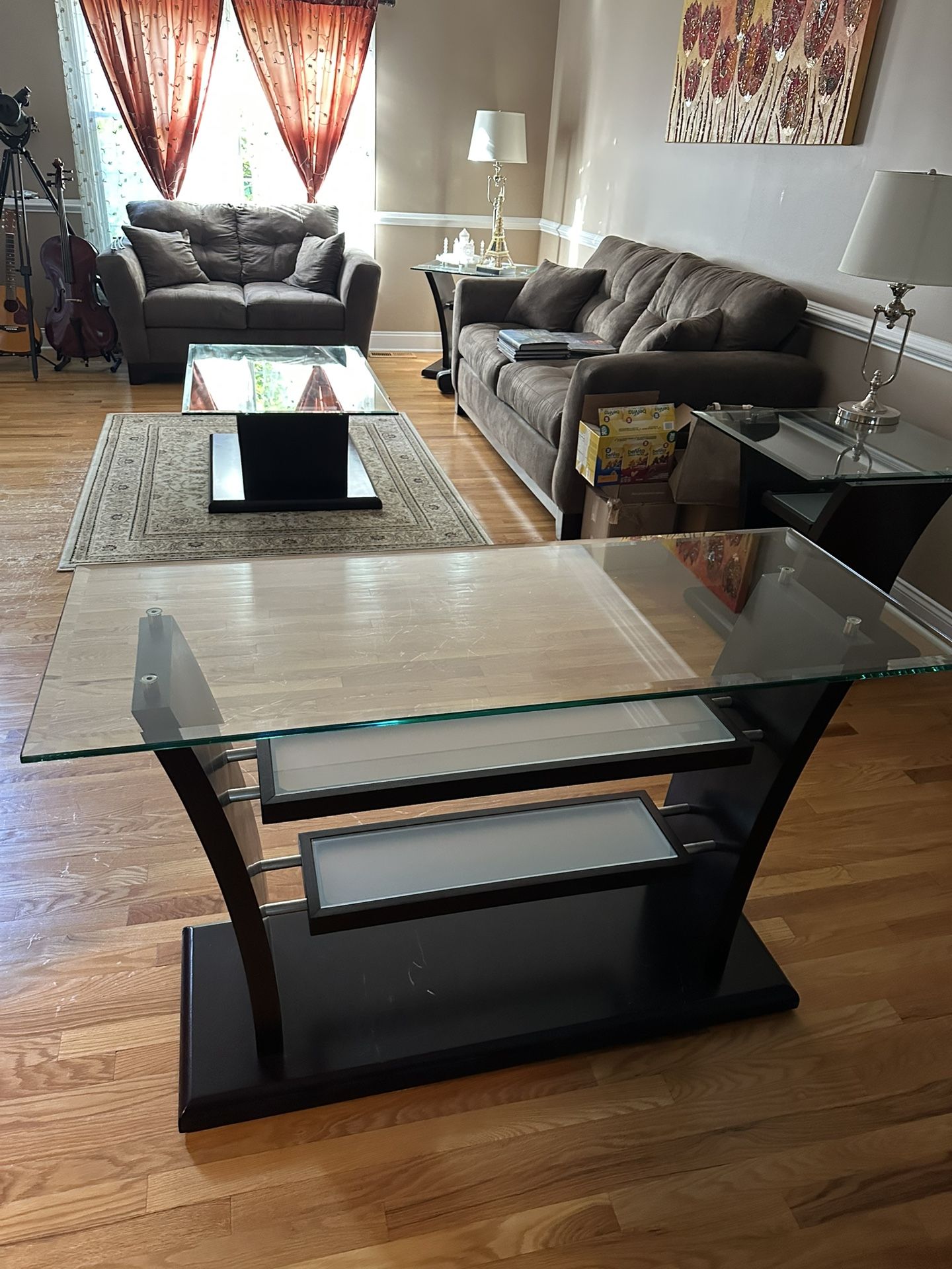 Coffee Table, 2 End Tables And Server