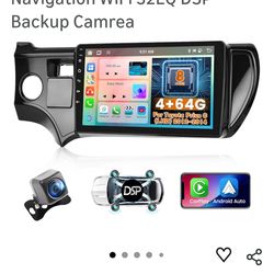 8 Core 4+64GB Android Car Stereo for Toyota Prius C (LHD) 2012 2013 2014, 9 Inch IPS Touchscreen Car Radio with Wireless Carplay 59UI GPS Navigation W