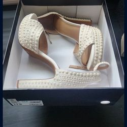 White Bridal Shoes Heels