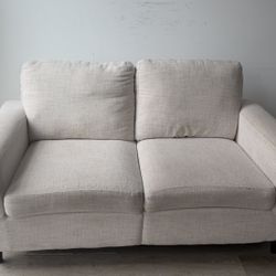 Modern Cream/Beige Loveseat Sofa 