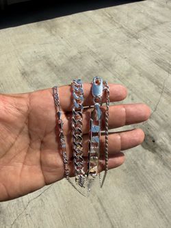 Silver chains, Bracelet.