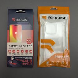 (Brand New) iPhone 15 Pro Clear Case + Tempered Glass Protector