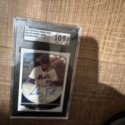 NY Mets Domic Smith autógraphed 2013 #22 c v 10