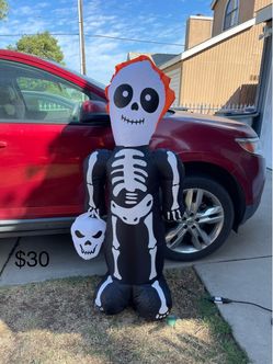 Halloween Inflatable Skeleton Yard Decoration
