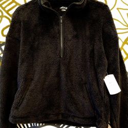 BRAND NEW WITH TAGS BCG Black Small Women's Lifestyle 1/2-Zip Sweater