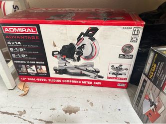ADMIRAL 12 in. Dual-Bevel Sliding Compound Miter Saw with LED and Laser Guide