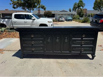 Vintage Gothic Black Dresser DELIVERY AVAILABLE