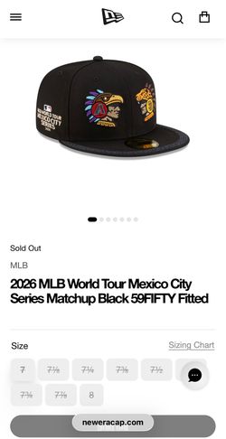 Padres 2026 MLB World Tour Mexico City Series Matchup Black 59FIFTY Fitted