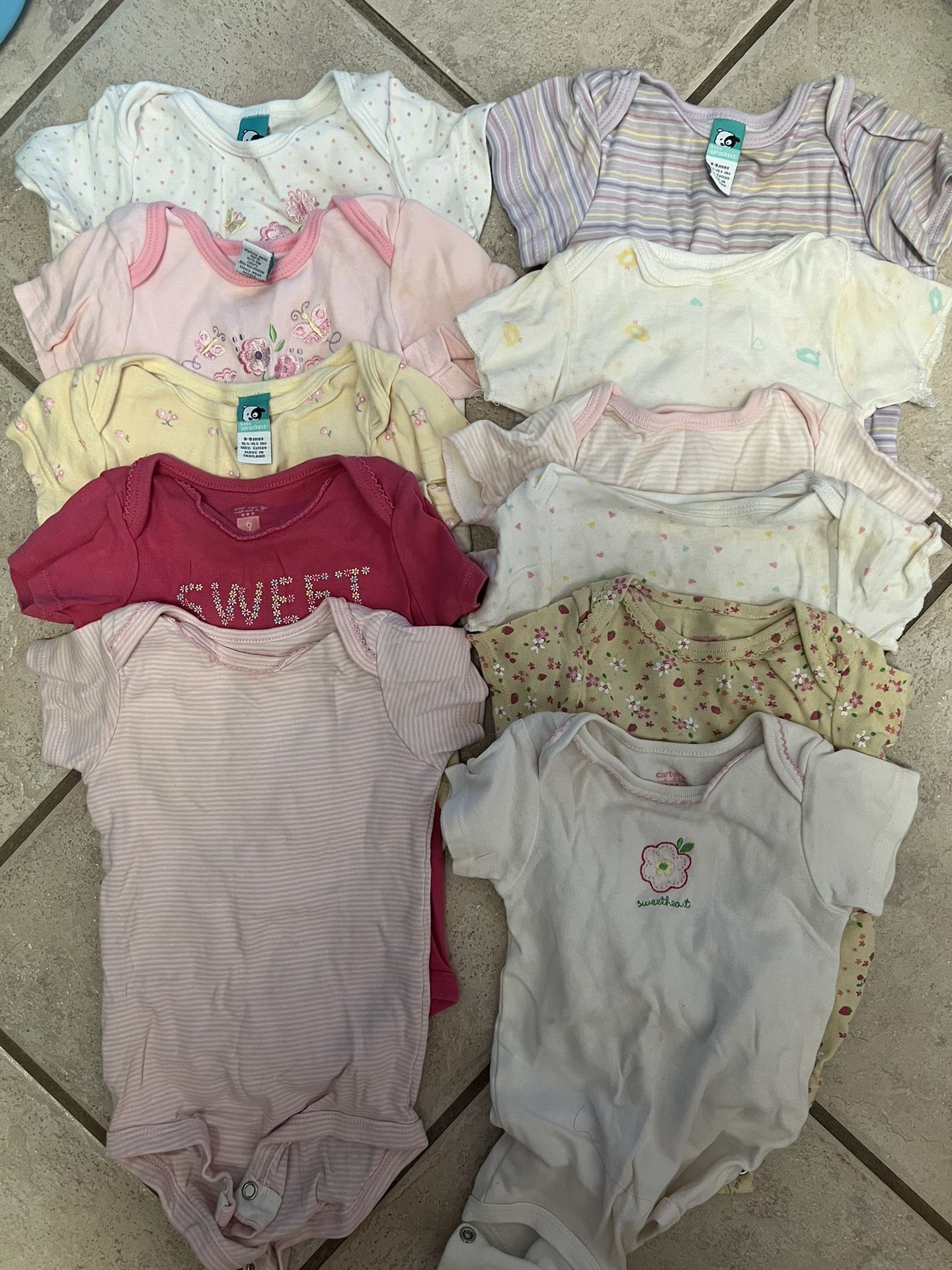 Baby Girl Bodysuits (6-9 Months)