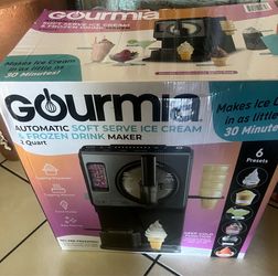 Gourmia Automatic Soft Serve Ice Cream & Frozen Drink Maker 2 Qt