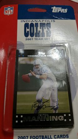 2007 Colts set unopened cards from Super Bowl