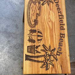 Engraved Wooden Bench