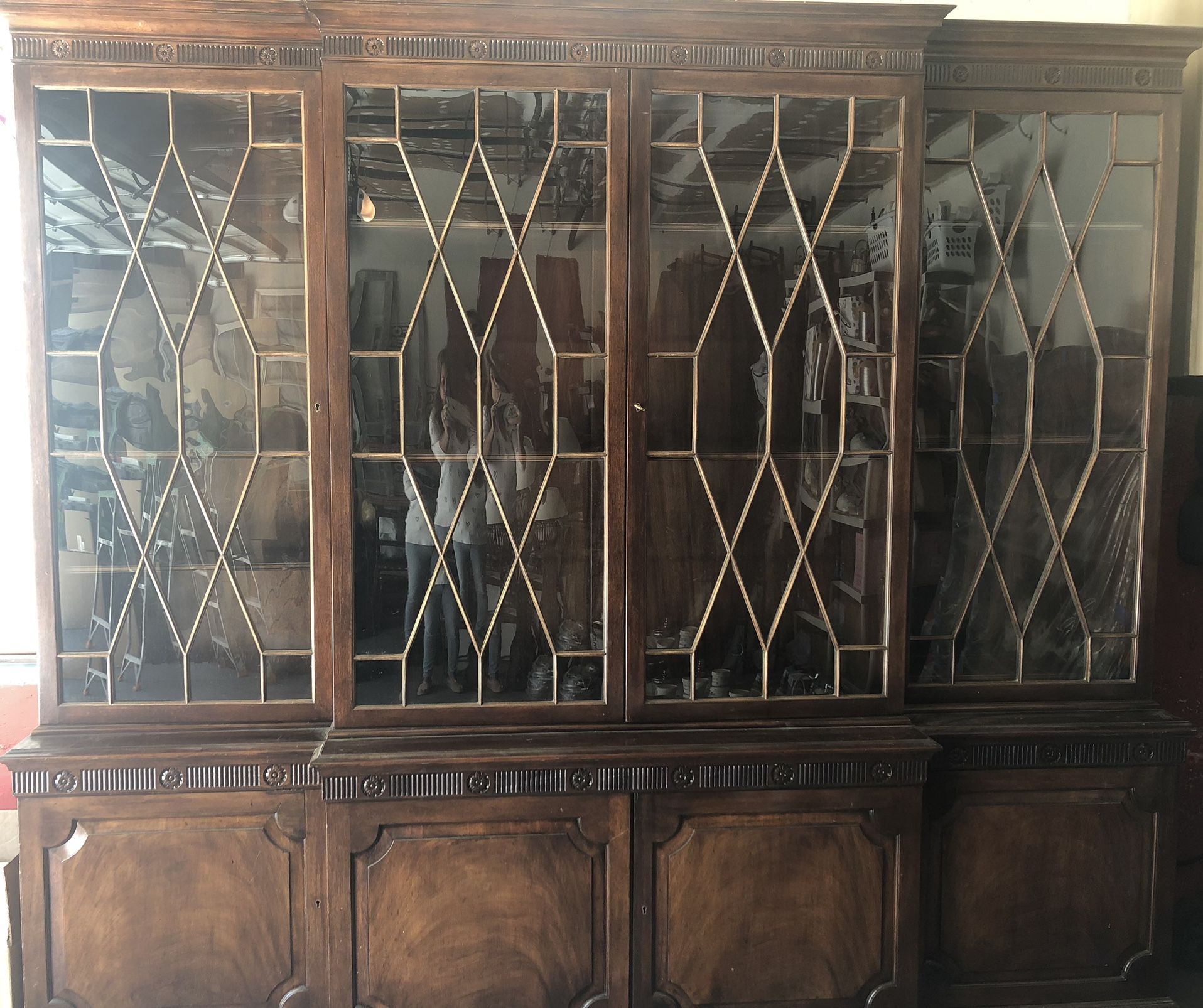 Original 19th Century English Wood Mahogany Cabinet