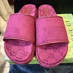 Gucci Platform Slides EU Sz 38