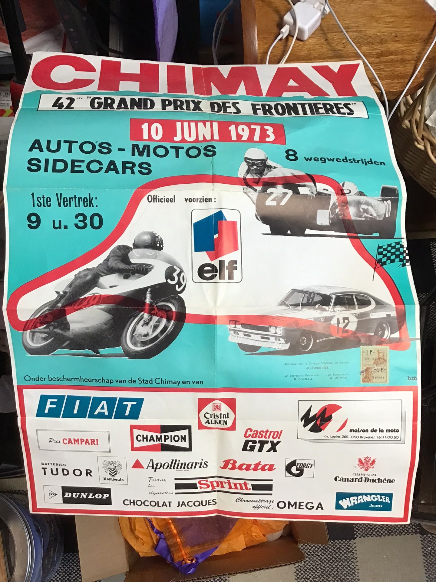 Chimay 1973 Grand Prix Poster