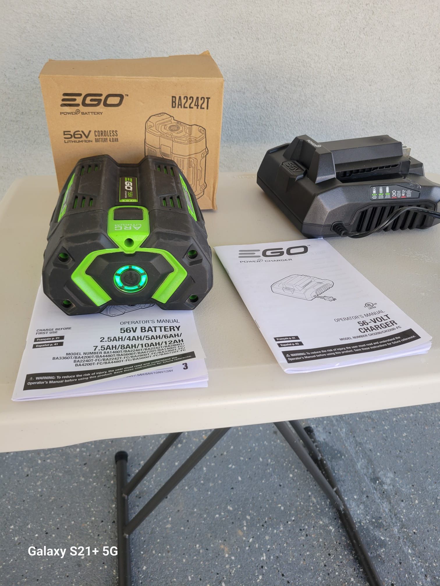 Ego Battery And Charger 5.0 Ah