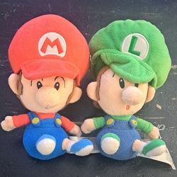 Baby Super Mario & Luigi Plushies 