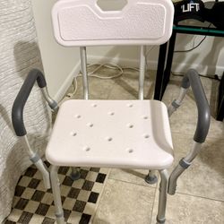 ADJUSTABLE BATH &  SHOWER CHAIR W/HANDLES!