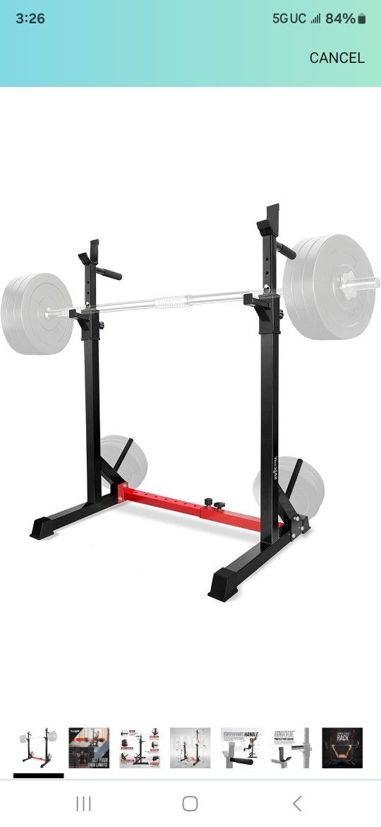 Yes4All Squat Rack for Home Gym.$90