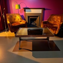 Vintage Mid-Century Modern Mahogany Coffee Table - Claw Feet