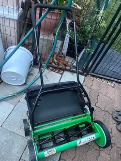 20" Manual Lawn Mower Hand Push Reel Walk-Behind Grass Catcher W/ 5 Blades For Lawn Mowing In Villas, Parks, Gardens