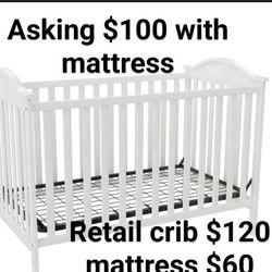 Crib With Mattress 