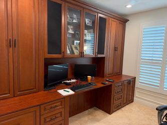 Custom Built-In Home Office Wall Unit