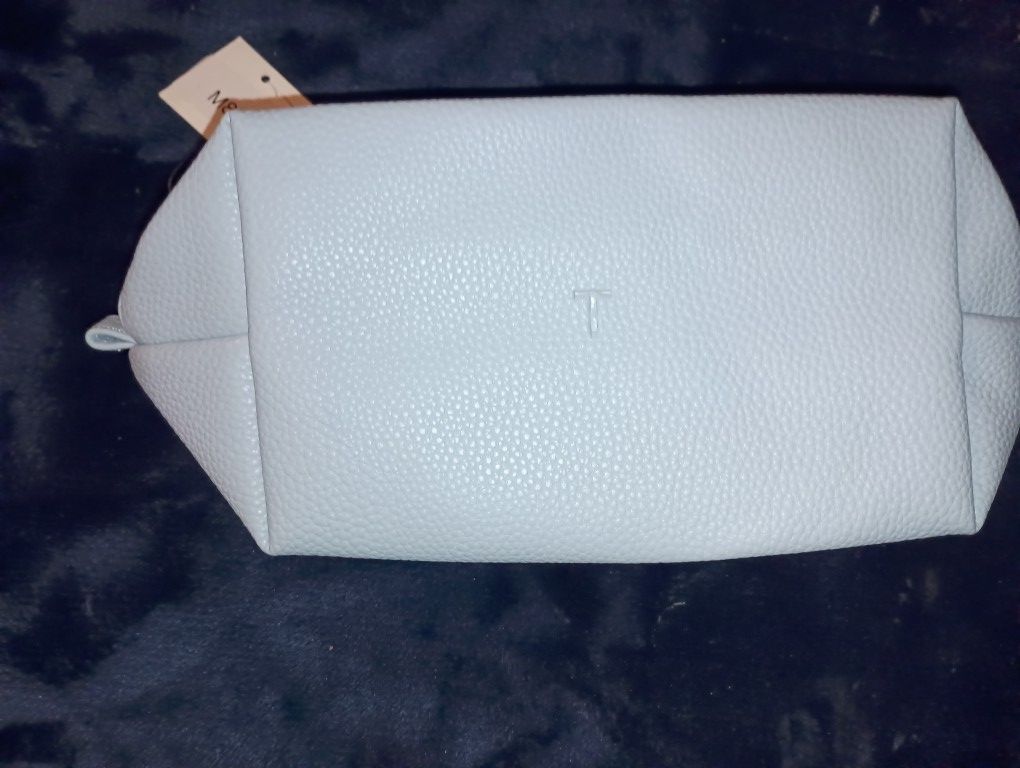 Personalized Makeup Bag Leather With Letter "T"