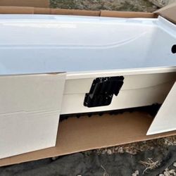 Delta Classic 500 Curve 60 in. x 32 in. Alcove Deep Soaking Bathtub with Left Drain in High Gloss Wh