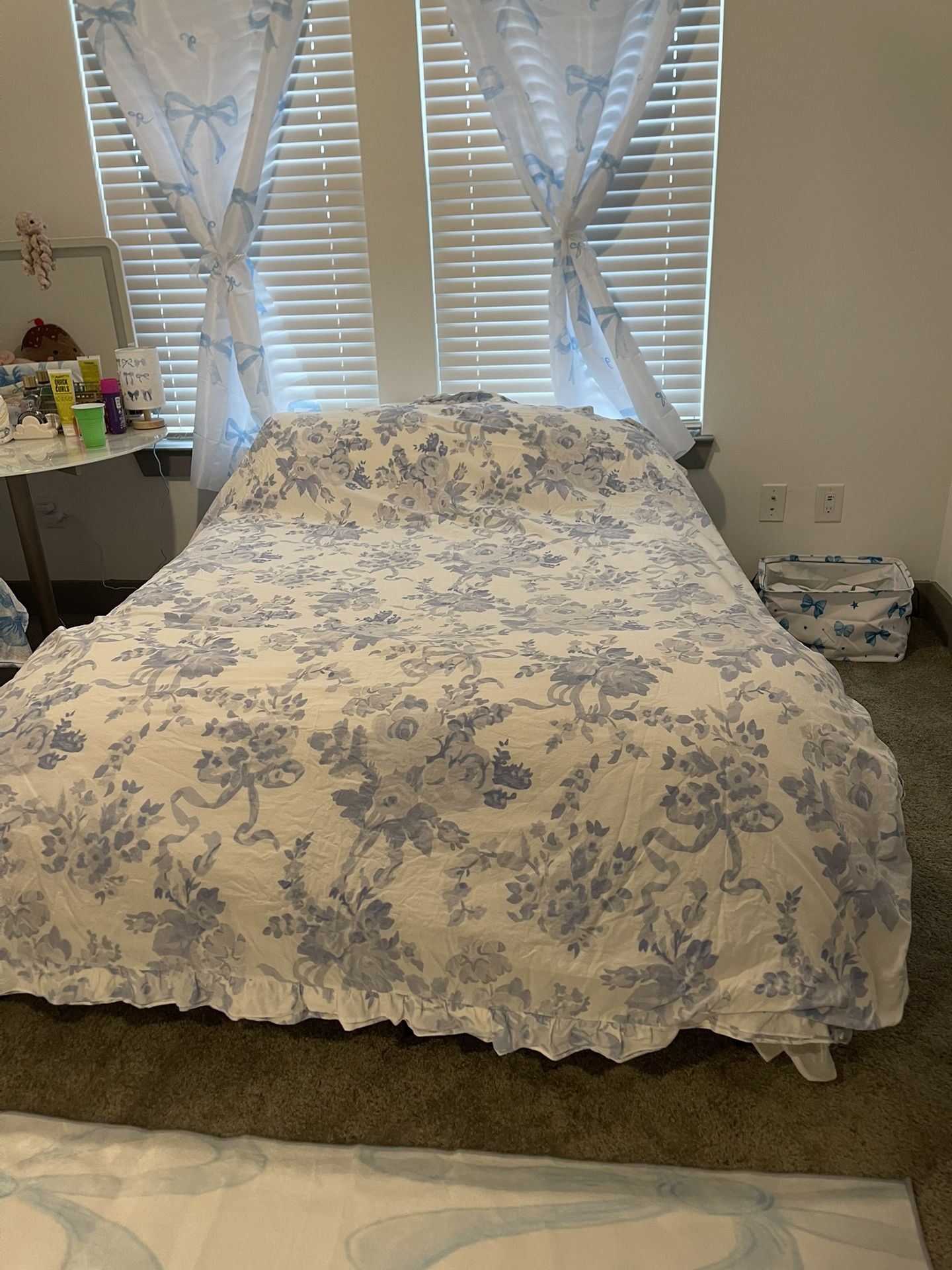 LoveShackFancy Damask Ruffle Duvet Cover