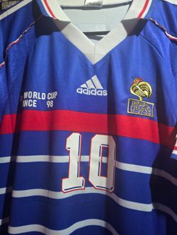 France 1998 World Cup Final Zidane #10 Jersey