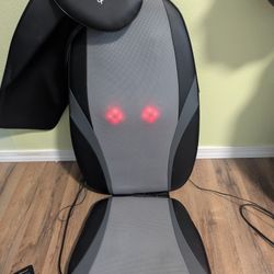 Snailax Shiatsu Massage Cushion with Heat Massage Chair Pad Kneading Back Massager