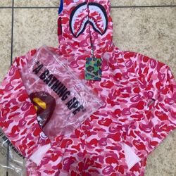 BAPE Big ABC Camo Shark Full Zip Hoodie Size Small