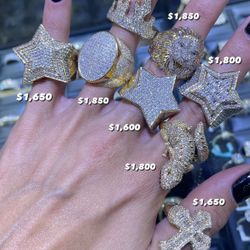 14K & 10K Natural Diamonds Rings 