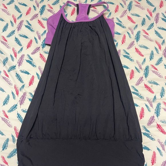 Lululemon Gray and Purple Tank Top