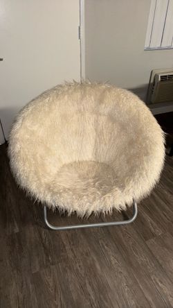 White Fluffy Chair