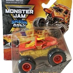 2025 MONSTER JAM SMASH & BASH SERIES 1 EL TORO LOCO TRUCK FIRST RELEASE 1/64