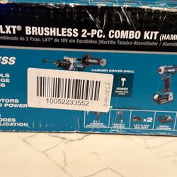 Makita 18V LXT Lithium-Ion Brushless Cordless Combo Kit 2x 5.0 Ah (2-Piece)