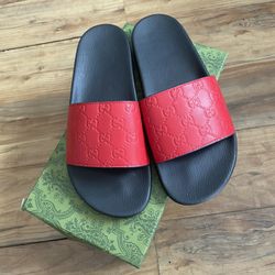 Gucci Red Slides 
