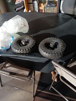 Two Tires And Rims 4.10/3.50-4