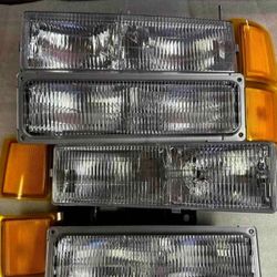 88-99 Chevy C/K GMC C/K/ Tahoe
Suburban Yukon Blazer Headlights Faros Calaveras Micas Lamps Luces 