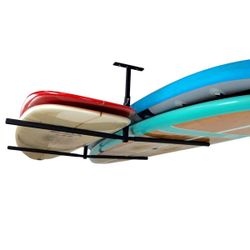 New HI-PORT 2-Pack Steel SUP & SURFBOARD 10"-18" Adjustable Height CEILING STORAGE RACK DOUBLE HOLDS 150 LBS