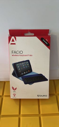Facio Wireless Keyboard Folio For iPad Mini - Blue - New In Box
