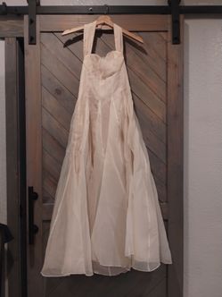 Beige color long dress