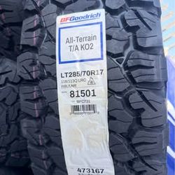 285/70R17 Tires BFGoodrich All-Terrain T/A KO2