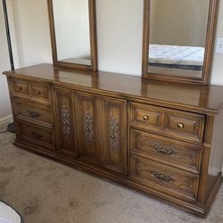 Antique real wood, dresser and side dresser