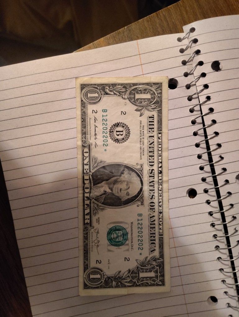 Star Note 1 Dollar Bill