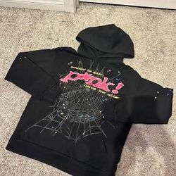 Pink! Spider hoodie XL